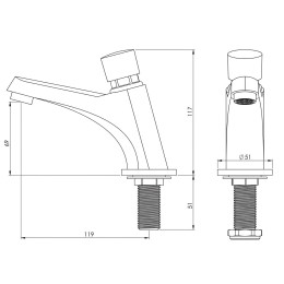 Torneira Automática Banheiro Lavatório 2200 Mesa